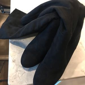 H&M black suede slouchy boot